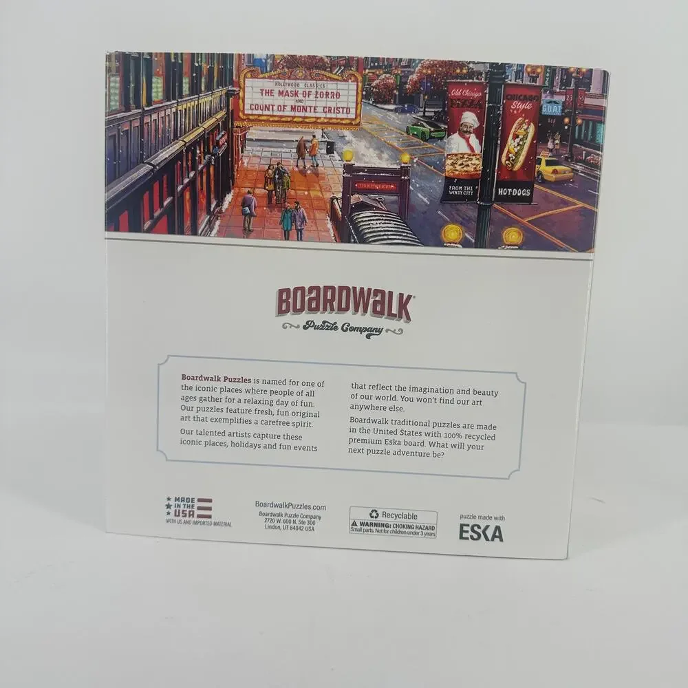 Boardwalk Downtown Chicago Theater District 500 Piece Jigsaw Puzzle Collectible